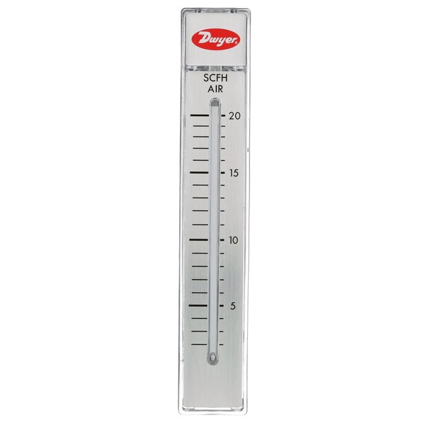 Flowmeter, range 2-20 SCFH air.